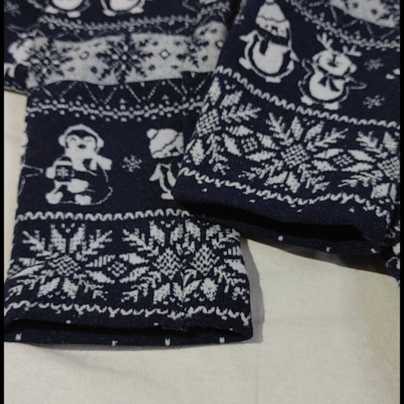 Pink Rose Penguin Fleece Leggings - Picture 8 of 10